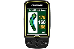 CANMORE HG500 Golf GPS – Pantalla a Color Extra Grande fácil de Leer, Mapa de Campo precargado de 41.000 Campos en Todo el Mundo, Forma del Verde y la Calle (Negro)