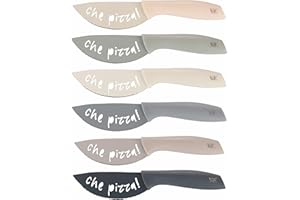 Villa d'Este Home Tivoli 1996 Set 6 coltelli pizza, lama in acciaio inox, impugnatura in PP, Shades of stones