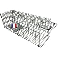 Piège à Rats/souris Vivant Extra-large (43x14x12 Cm) à Double Porte - Cage En Acier Galvanisé, Sensible, Réutilisable - Pour Capturer Rats, Loirs, Mulots Sans Les Tuer