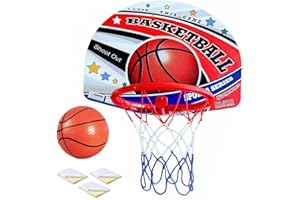 XWIN SPORTSERIES Xwin Kids Wall Mounted Basketball Hoop Set with Over the Door & Wall Mount Hanging Backboard & Mini Basket Ball, Pump, Rim Net, Indoor Bedroom Sports Game Activity Toy Set for Children Ages 3+
