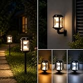Coverzone 15cm Solar Bah&ccedil;e Lambası 3W LED | 7000K Beyaz + 3000K Sarı Işık, 360&deg; Aydınlatma, Hareket Sens&ouml;rl&uuml;, Type-C Şarjlı, 