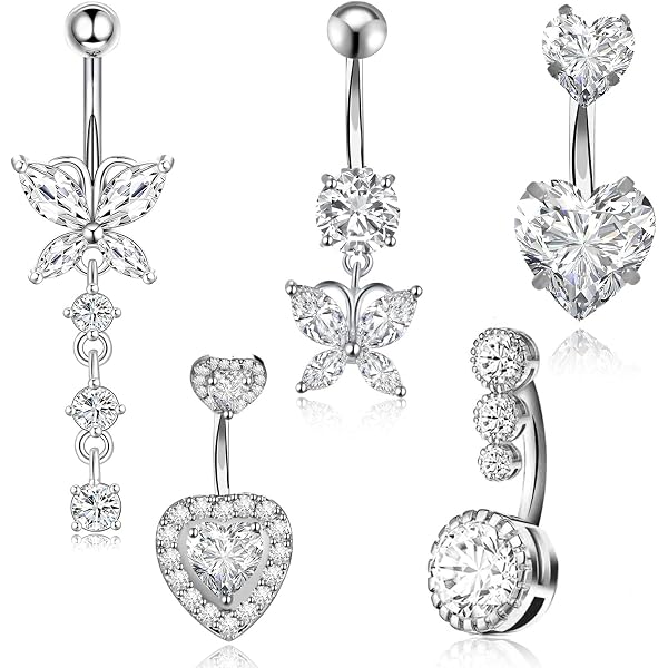 Piercing Nombril Goutte D'eau - En Acier Inoxydable, Style élégant, Facile à Mettre, Idée Cadeau