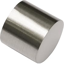 GIRASOLE HOME Gardinenstangen-Endstücke, 2 Stück, Satiniertes Nickel, Für Ø18-20 Mm Stangen