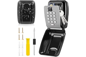 TGKYK Cajetin Llaves con Codigo, Caja Llaves con Codigo, Impermeable Caja de Seguridad para Llaves, Portátil Cajas Seguridad Llaves Exterior para Hogar Garajes Escuela Casa