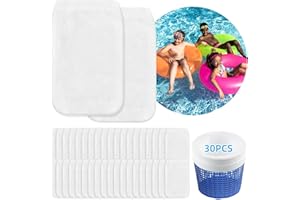 ALANGDUO 30 Stück Pool Skimmer Socken, Filtersocken Skimmer, Schwimmbad Skimmer Filter Sieb Netz, Skimmerkorb Netz, Filter Skimmer Netz Pool, Pool Skimmer Socks für Reinigung Schmutz und Blättern