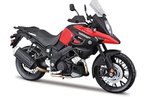 Maisto SUZUKI V STROM Motorbike - 1:12 Scale - Incredibly Detailed Die-Cast Replica Collectible Motorcycle Model, Black