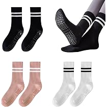 Produktbild von TSHAOUN Yoga Socken 4 Paar - Rutschfeste Pilates Socken Für Damen