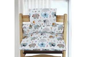 WANDGU Cuscino per seggiolone: fodera di ricambio, cuscino per seggiolone, antiscivolo, facile fissaggio sulla sedia per bambini