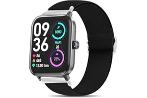Blueshaweu Per smartwatch IDW19 Cinturino regolabile in tessuto, morbido ed elastico, cinturino di ricambio per Konitee IDW19/KALINCO IDW19/TOOBUR IDW19/Loddery IDW19 Smartwatch