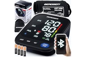 Berdsen Ciśnieniomierz Naramienny Pomiar Oscylometryczny Wskaźnik Nieregularnego Bicia Serca Z Etui Czarny BD-123