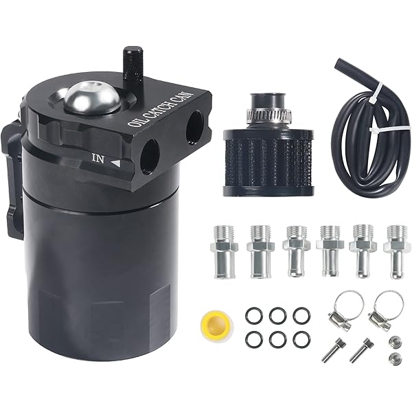 Oil Catch Can Qiilu 300ml - Kit Universale Motore In Alluminio Con Deflettore - Foto 12