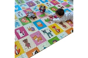 Mumfactory play mat | floor mat | baby play mat | playmat | 200 * 180 * 1.5 CM | Extra Thickness (Garden/Animals)