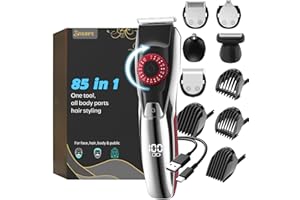 YABIFE 40 Präzisions Barttrimmer Herren mit Folienrasierer, Elektrischer Rasierer, All-in-1 Bart Trimmer & Rasierer, Haar und Bartschneider für Alle Körperbehaarung