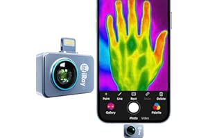 Kamera termowizyjna dla iPhone, P2 Pro256x192 InfiRay Thermal Imager, kamera termowizyjna od -4 ° F do 1112 ° F Zakres temperatur Kamera na podczerwień z 9g Najmniejszy metalowy korpus - IOS