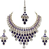 Lucky Jewellery Elegant Stone Necklace Set for Girls & Women