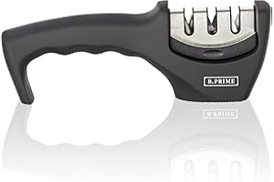 B.PRIME – ostrzałka do noży CLASSIC – 3-stopniowa, profesjonalna osełka ręczna do okrawania, formowania, szlifowania zgrubnego, ostrzenia, gładzenia i polerowania – szlifierka – ostrzarka