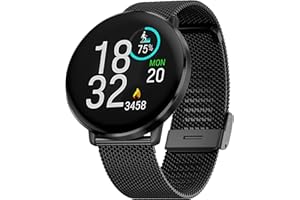 Hiseus Pasek Kompatybilna z Polar Ignite/Ignite 2 / Ignite 3, Metalowa Pasek z Siatką ze Stali Nierdzewnej Kompatybilna z Pacer/Unite (Czarny)