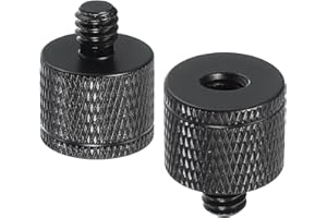 PATIKIL Adaptateur de Vis de Trépied M6 Femelle vers 1/4" Mâle, 2 Pièces Connecteurs D'Écrou de Trépied Vis de Montage de Caméra Double Tête de Caméra Convertisseur