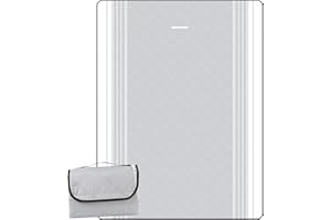 DEWUR Couverture de pique-nique imperméable et lavable - Couverture de plage sans sable - Taille XXL - Isolé avec dessous imperméable (gris, 300 x 200 cm)