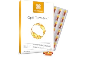 ‎HEALTHSPAN Healthspan Opti-Turmeric | hochfestes flüssiges Curcumin mit 500 mg | unterstützt Knorpelbildung | Superfood | 185-mal besser absorbiert und 7 mal schneller als Standard-Kurkuma | Vegan (60 Kapseln)
