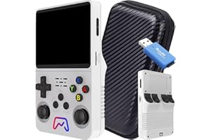 SVP FORMATS SVP Game - R36S Consola Retro Portatil PS1, n64, nDS, SuperN, GameB, Arcade, Atari, GBA, PSP Consola Portatil 40.000 Juegos Emulador Retro, Game Console, Videojuegos (Blanco 128 GB + Estuche + USB)