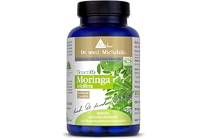 ‎BIOTIKON Moringa [Wunderbaum] aus Teneriffa Dr. med. Michalzik - Rohkost- Qualität | Tagesdosis - Natur-Moringa oleifera Pulver [1200mg] ohne Zusatzstoffe - von Biotikon®