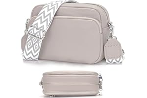 Atgbiem Petit Sac a Main Femme Tendance Sacs Bandoulière Femme PU Cuir Pochette Telephone Portable Sac Multipoches Noir