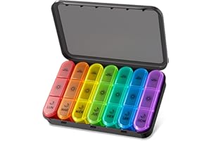 COLORWING Pastillero Semanal 3 Tomas (Español) - Pastillero Diario Grande para 7 Días, Organizador de Medicamentos con Gran Capacidad de 21 Compartimentos, Ideal para Viajes y Uso en Casa