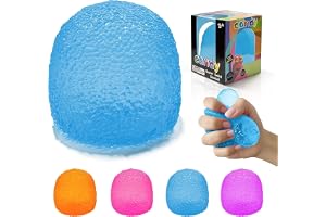 Stress Balls-Gumdrop Squishy Stress for Kids and Adults, Super Solid Squeeze Ball, Sensory for Stress Relief, Birthday, Easter Basket Stuffers and Party Favors (Blue, Stress Balls)