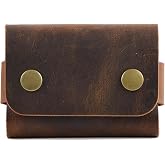 MESSCOLLECTION Hakiki Deri Kartlık, Kredi Kartı C&uuml;zdanı, El Yapımı Minimal, Erkek & Kadın Minimalist Kartlık, K&uuml;&ccedil;&uuml;k Kartvizit