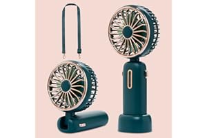 vclpower Handheld Fan，8-25 Hours Working Time Portable USB Rechargeable Fan with 3 Speeds,4800mAh Battery Operated Mini Desk Fan,Personlable Fan with Lanyard for Office Travel Camping