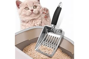 katmerio Katzenstreuschaufel, Katzenklo Schaufel Metall, Katzenschaufel Katzenklo, Schaufel Katzenklo für Katzentoilette, Katzen, Hund,26cm