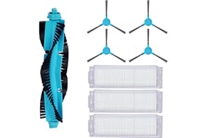 MIRTUX Kit de Recambios para Conga 3290, 3390, 3490, 3590, 3690, 3790 y 3890 - Incluye Rodillo Principal, Filtros, Cepillos Laterales - Recambios para Conga de Calidad - Repuestos para Conga