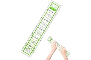 XPOOS 30 x 5 cm Acrylic Measuring Ruler, Patchwork Sewing Ruler with Grid Line for Sewing and Crafts, Ruler Sewing Material Acrylic Transparent