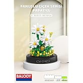 Balody Fanuslu &Ccedil;i&ccedil;ek Serisi Papatya Mini Blok Yapı Oyuncak Seti, 490 Par&ccedil;a, 6+ Yaş