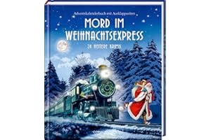 Mord im Weihnachtsexpress: 24 heitere Krimis Adventskalenderbuch mit Ausklappseiten