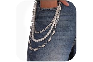 YANCHUN Pearl Wallet Chain for Women Jean Trouser Chain Wallet Belt Chain for Men Trendy 2025