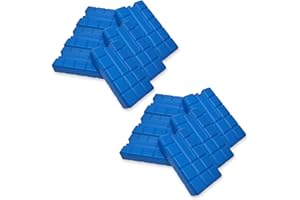 ToCi Set di 12 batterie refrigeranti da 400 ml ciascuna, 12 elementi refrigeranti blu per la borsa termica o il refrigeratore, riutilizzabili