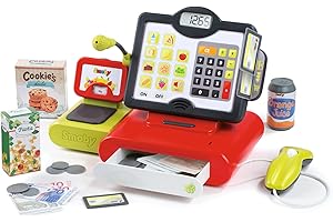 Smoby - Caisse Enregistreuse Electronique - Accessoires Inclus - Effets Sonores et Lumineux - 350102
