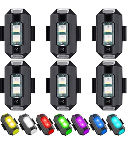 Lampe Stroboscopique LED Pour Drone/vélo/voiture RC - 8 Couleurs, Télécommande, étanche - Améliore La Visibilité Et Le Style - 14