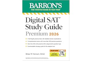 Digital SAT Study Guide Premium, 2026: 3 Practice Tests + Comprehensive Review + Online Practice (Barron's SAT Prep)