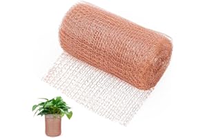 UQTUKO Maille de cuivre, 12.7cm*12m Grillage Anti Rongeur Filet Anti limaces et Escargot Filet Cuivre Anti Limace Bloqueur de Cuivre pour Protection du Jardin