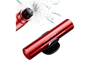 Okaywork Martello Rompivetro Auto,Taglia Cinture di Sicurezza e Rompivetro,taglierina per cintura rompi finestra,rompi finestraTesta in Acciaio al Tungsteno,Scocca in Alluminio,Facile e Veloce da