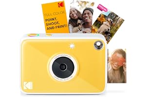 KODAK Printomatic+ Direktutskrivande Digitalkamera 10MP med RGB LED, skriver ut färgfoton på Zink 2x3” papper –