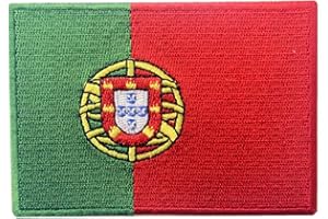 EMBTAO Bandera de Portugal Portugués Parche Bordado de Aplicación con Plancha