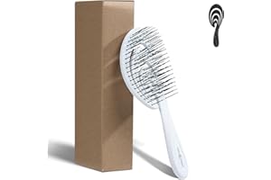 ‎CHIARA AMBRA Chiara Ambra Haarbürste ohne Ziepen - Bürste für glatte Haare und Locken - Entwirrbürste für Damen Mädchen Kinder - Haar Bürste für Männer - Hair Brush - Weiß