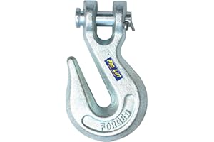 Pro-Lift-Werkzeuge Gabelkopfhaken 7/16" mit integriertem Schäkel Kettenhaken Forsthaken Lasthaken Kranhaken Sicherheitshaken Nenngröße 14mm Tragfähigkeit