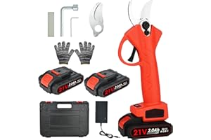 Bilivry Tijeras de Podar Electricas 30MM, Tijeras de Podar Bateria con 2 Batería 2000 mAh, Podadora Eléctrica Recargable Para Jardín, Ramas, Macizo de Flores,Olivos, Vides, Manzanos