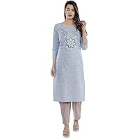 KURTI JUNCTION Women's Cotton kurta & Pant Palazzo Set (KJ-MSF-26)