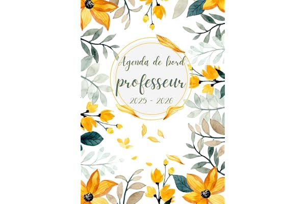 Agenda de bord Professeur: Planning annuel, agenda semaine sur 2 pages, calendrier et vacances scolaires, 20 double pages pour les notes